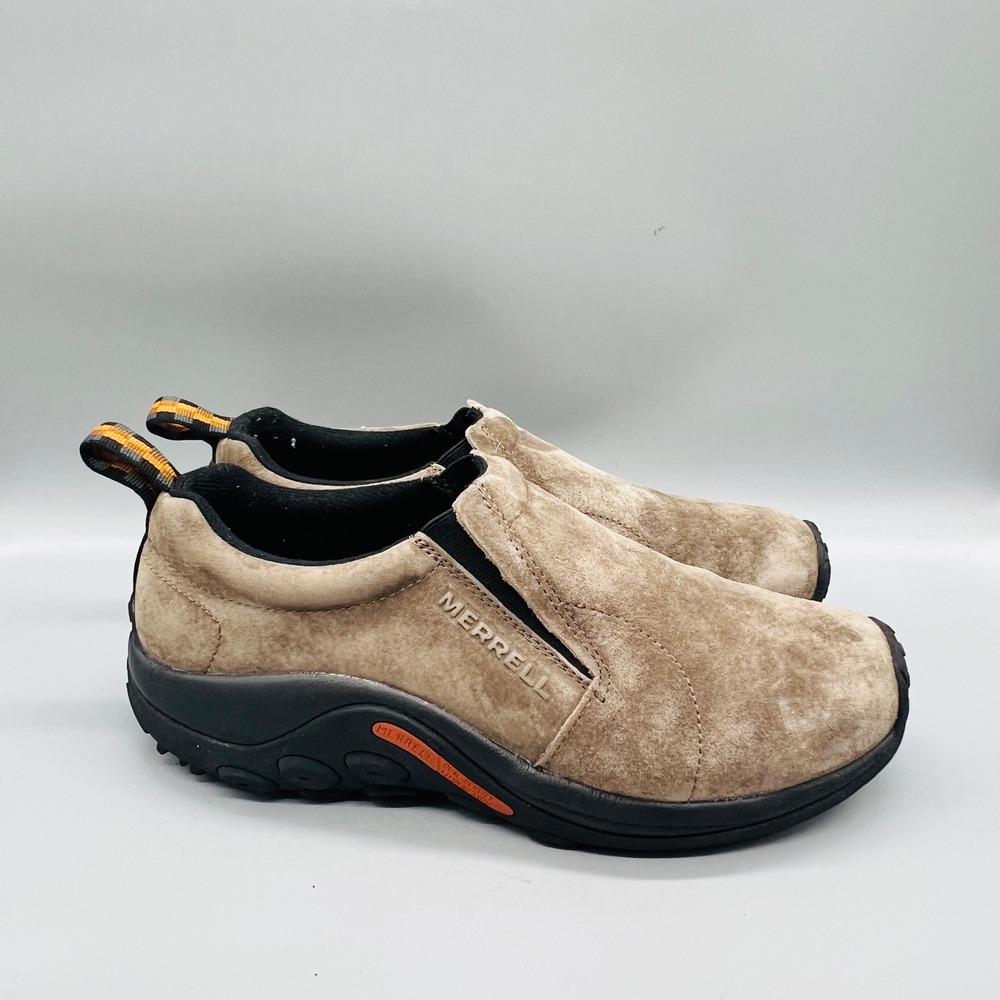 Merrell Jungle Moc Mens 10.5 Brown Suede Slip On Casual Hiking Gorpcore Shoes